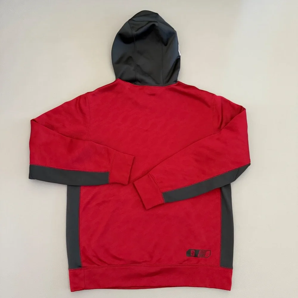 Nike Stanford Cardinal Hoodie Mens Red Gray M‎ Therma-Fit Pullover